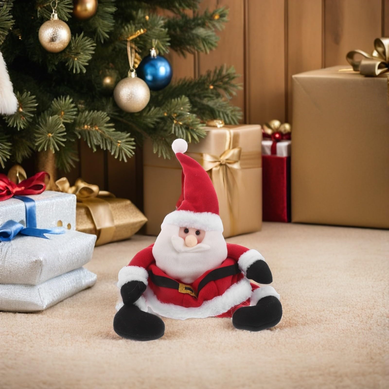 NUOBESTY 3 Stück Lustige Weihnachtsmannmütze mit Langen Beinen für