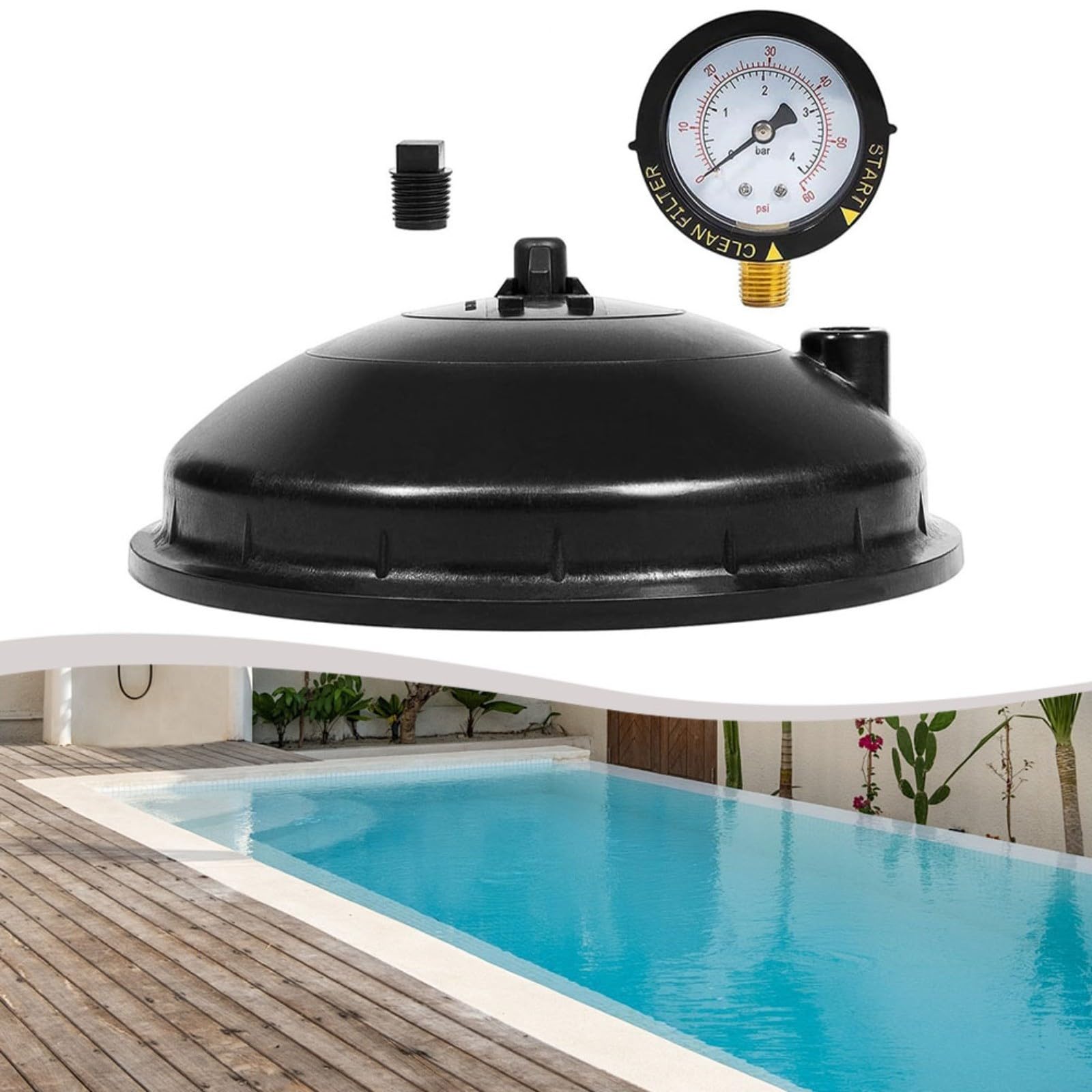 Ventiloberteil Komplettset für Paramount für pcc 2000, mit Manometer | PVC, Steel, Brass; Fits für pcc 2000, für cyclean; Hydro-powered, No Electricity; 2-12 Ports; Includes Pause Assembly