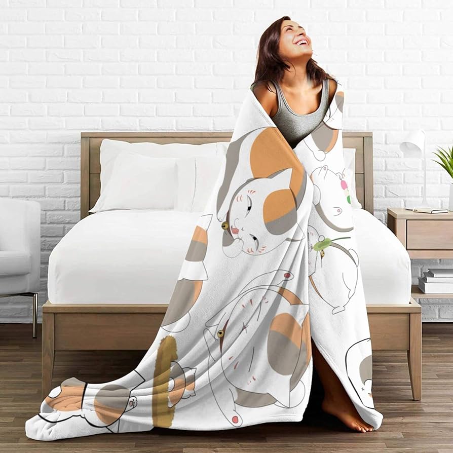夏目友人帳　掛けふとんカバー　ブランケット Amazon｜掛け布団カバー あったか 夏目友人帳 ニャンコ先生 猫