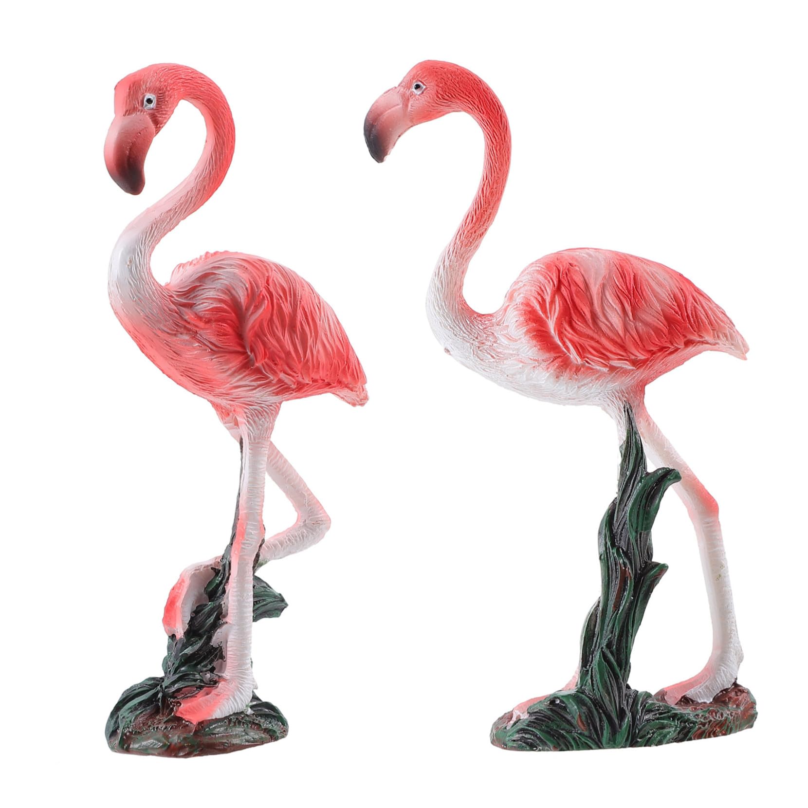 Happyyami 4kawałki Ozdobne Figurki Flamingów Szt Wysokiej Jakości Żywiczne Dekoracje Do Ogrodu Wesela i Przyjęcia Tworzące Romantyczną Atmosferę Przestrzeni Zewnętrznej