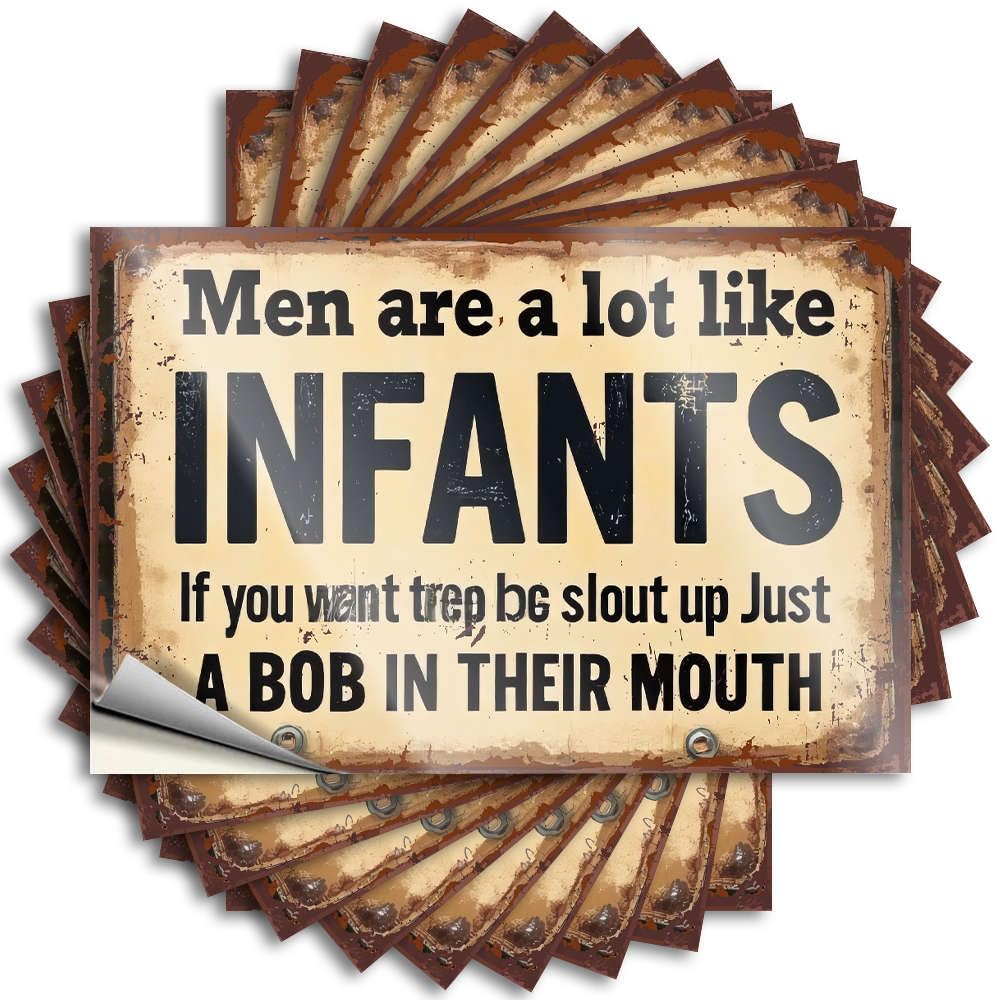 Good Tattoo, Teen Decor Bottle Men are Like Infants. Feed Them What They Want. | Funny Quote Narrow Decals(8X12CM)