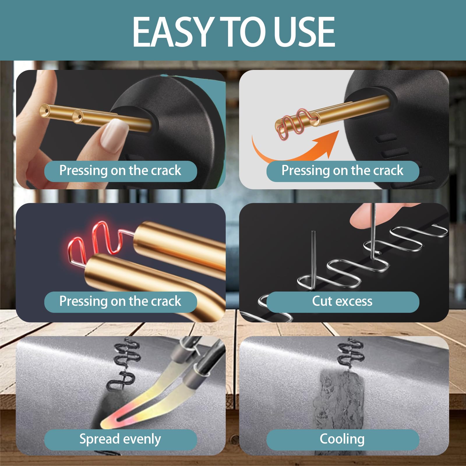 Soudure Plastique sans Fil, Kit Reparation Souder Plastique avec 400Pcs Agrafeuse Chaud, Soudeuse Plastique Compatible avec Makita 18V Batterie pour Réparer Pare Chocs Auto (Batterie Non Incluse)