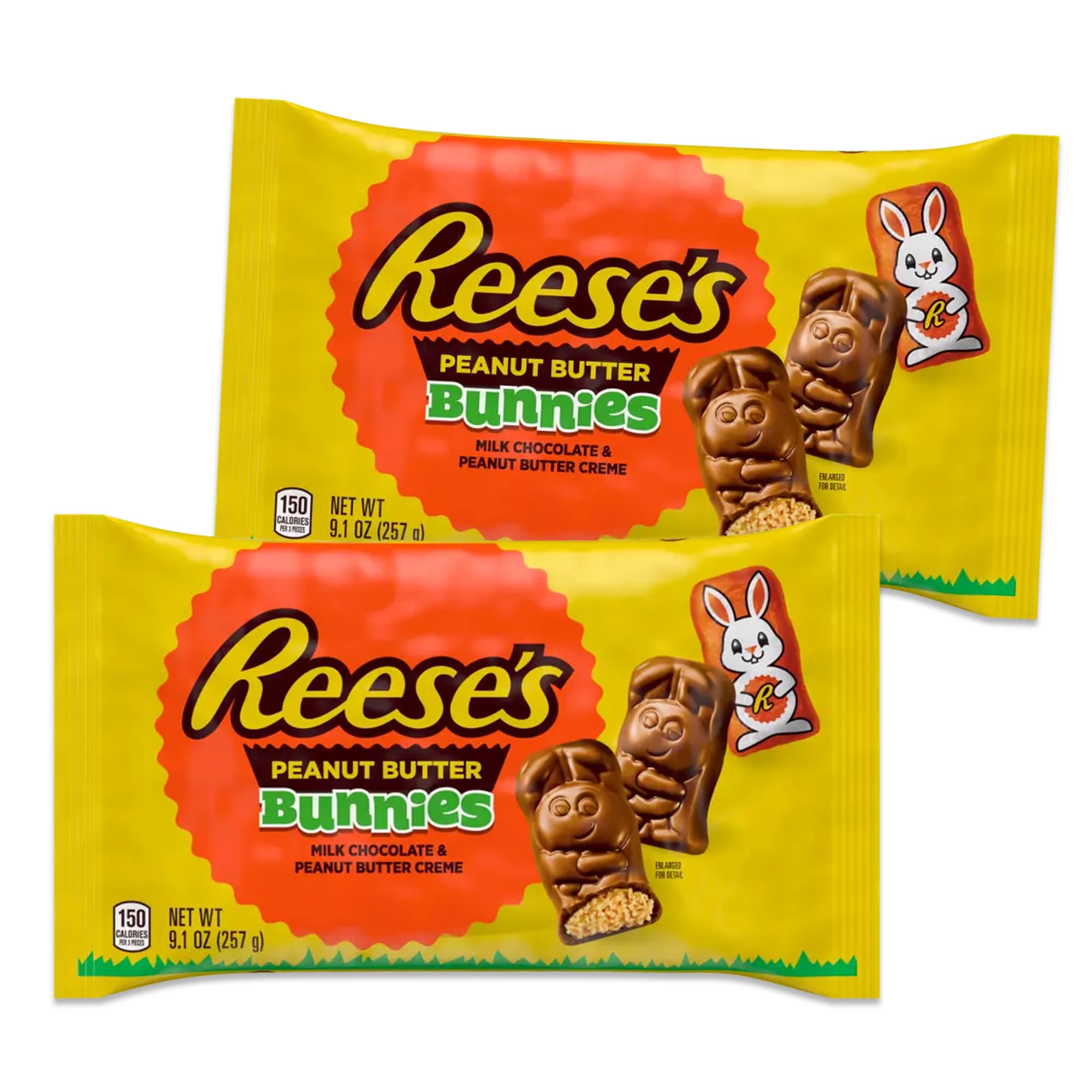 Reese's Peanut Butter Bunny Candy Bulk 9.1oz Bag (Pack of 2). Easter Candy Reeses, Reeces, Reese's, Chocolate Reeses Bunnies.