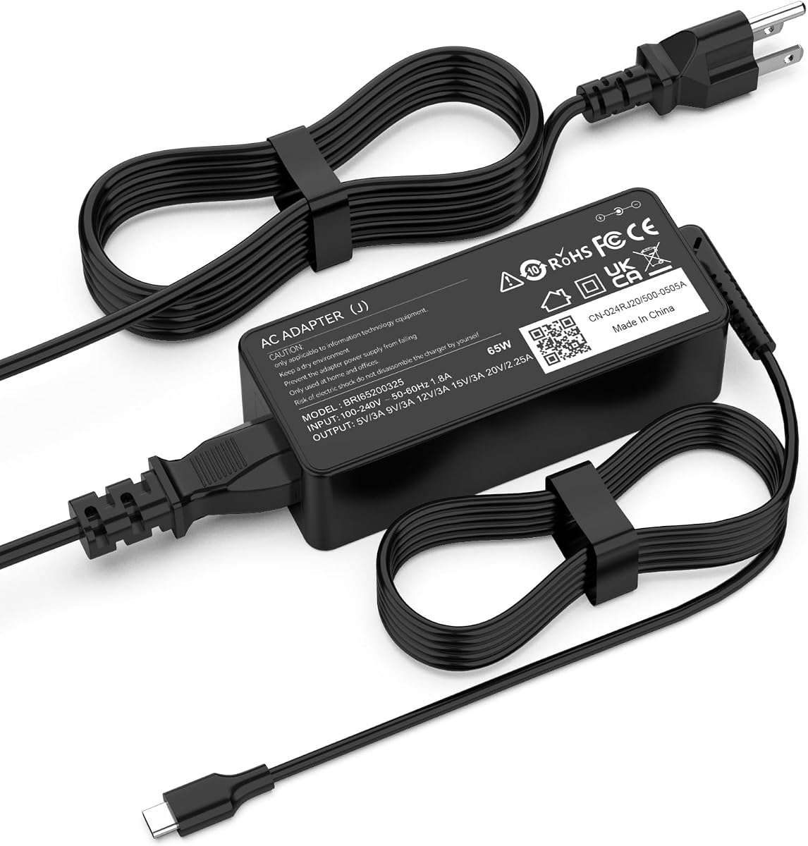 65W USB C Charger for LG Gram 17 16 15 14 Inch (2024 2023 2022 Models) - LJO-EEIH Type C Laptop Power Adapter for 17Z90P 17Z90Q 17Z90R 16Z90P 16T90P 14T90P - [Extra Long 1.5m AC Cord] Fast Charging