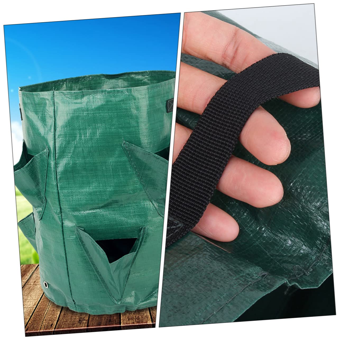 Toddmomy 2 Series Bolsa De Crecimiento De Plantas Colgante PE De Jardín Fresas Y Verduras 2 Piezas*2