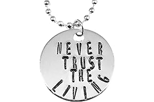 Never Trust The Living Stamped Necklace