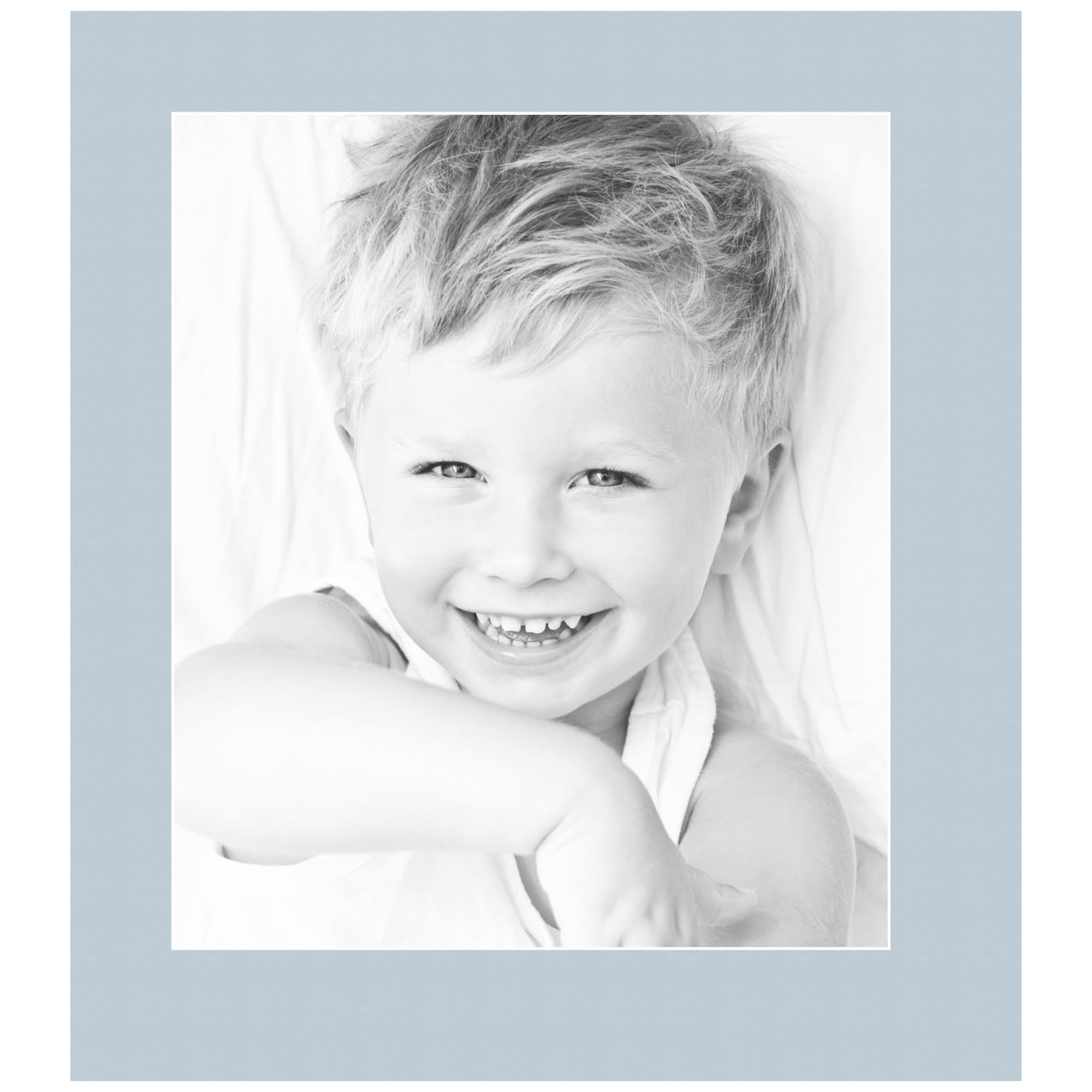 12x14 Fountain Blue/Baby Blue Custom Mat for Picture Frame with 8x10 Opening Size (Mat Only, Frame NOT Included) - 8 Pack