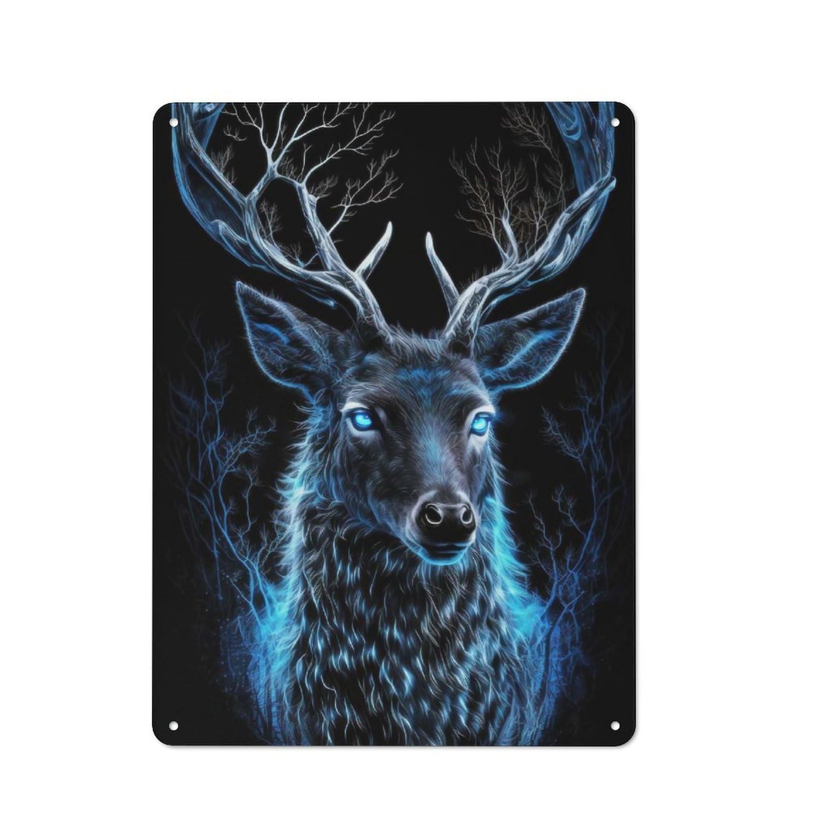 Junmoney Magic Frost Deer Retro Tin Sign 40X30cm For Bar Or Restaurant, For Collectors Of Retro Metal Wall Decor