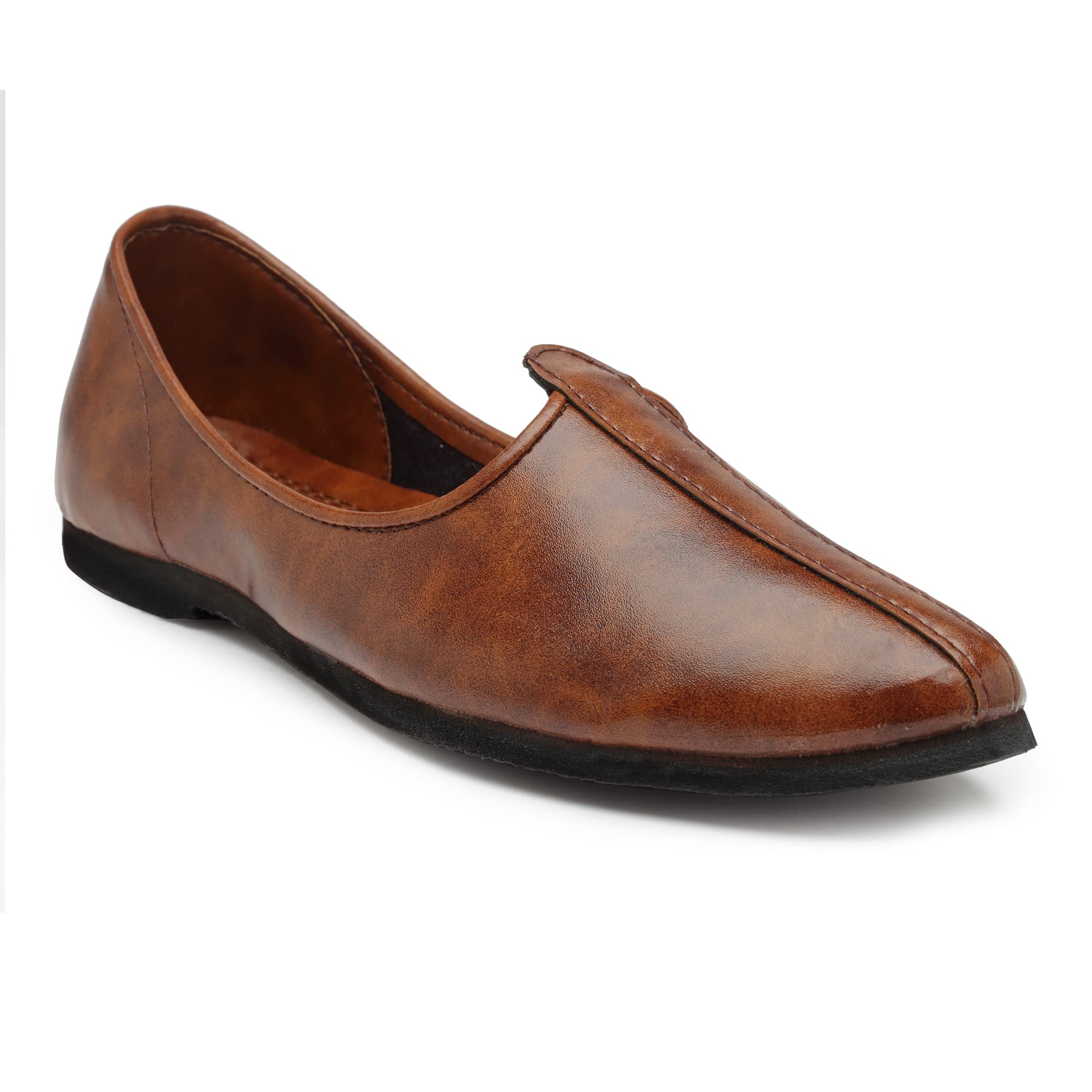 Action Dotcom ETHIC-01 Mens Tan Synthetic Leather Slip-On Casual Mojaris (B0BV7BH38Q) Amazon Price History, Amazon Price Tracker
