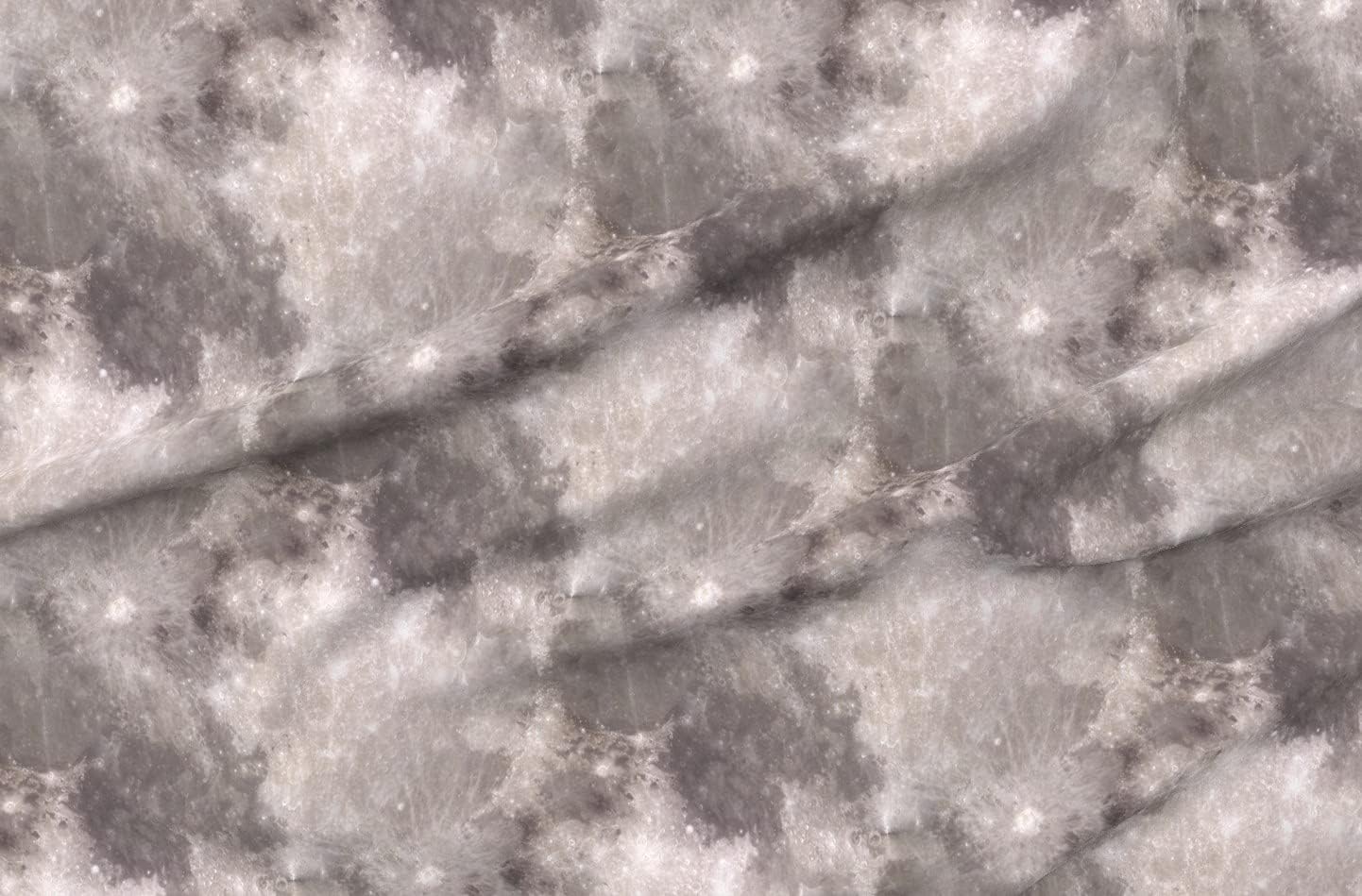 Spoonflower Fabric - Lunar Moon Texture Planet Space Map Modern Home Decor Printed on Minky Fabric by The Yard - Sewing Baby Blankets Quilt Backing Plush