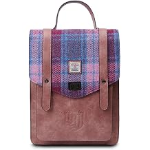 Islander Carloway Backpack for Men & Women, With Laptop Sleeve, Harris Tweed Vegan Leather