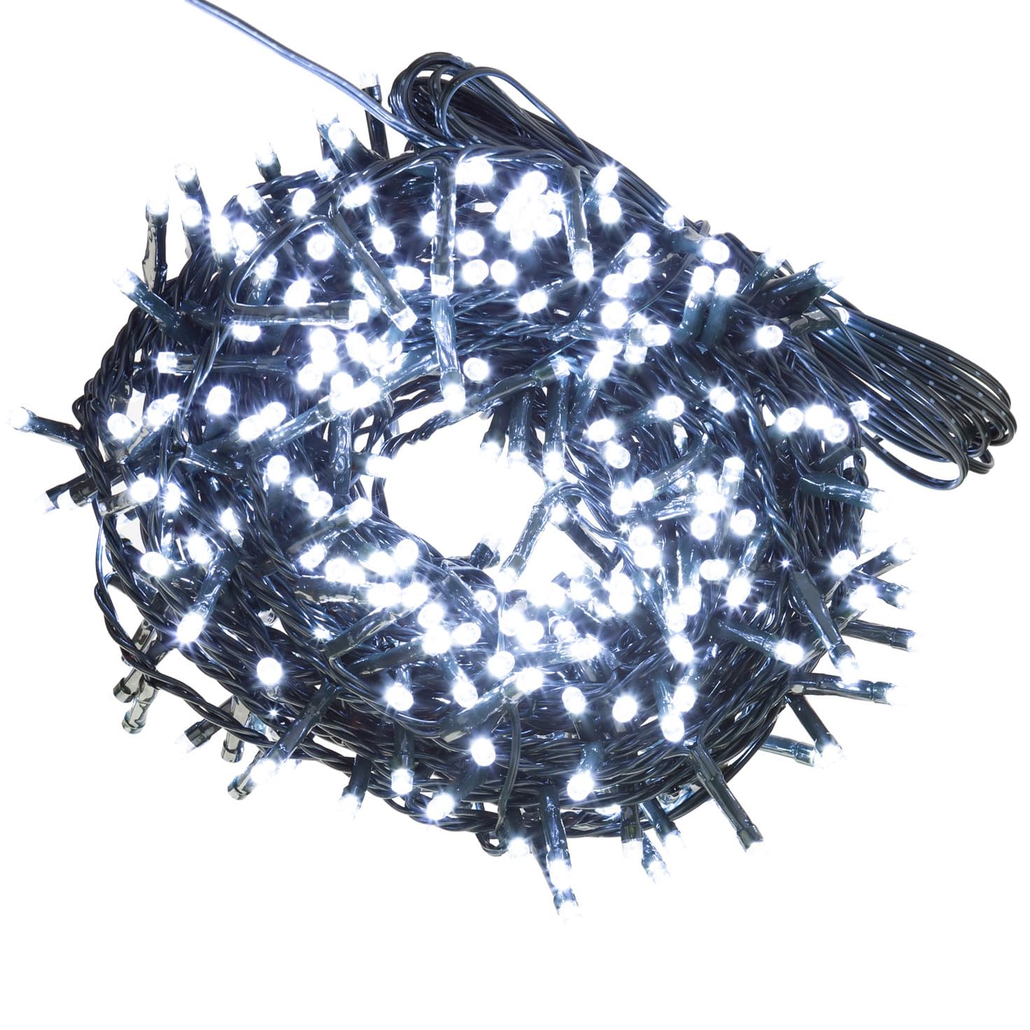 Vfm E-Store White Vfm - Christmas Lights 600 Led 18M Xmas Tree Lights - Fairy Lights - Festive Bright String Xmas Tree Wedding Fairy Lighting Indoor & Outdoor Mains Operated Multi Function Control Cool