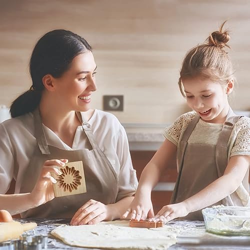 Miniatura 3 de Molde de madera para galletas para galletas, molde para hornear 3D, herramienta de decoración de manualidades en relieve, adecuado para Halloween,