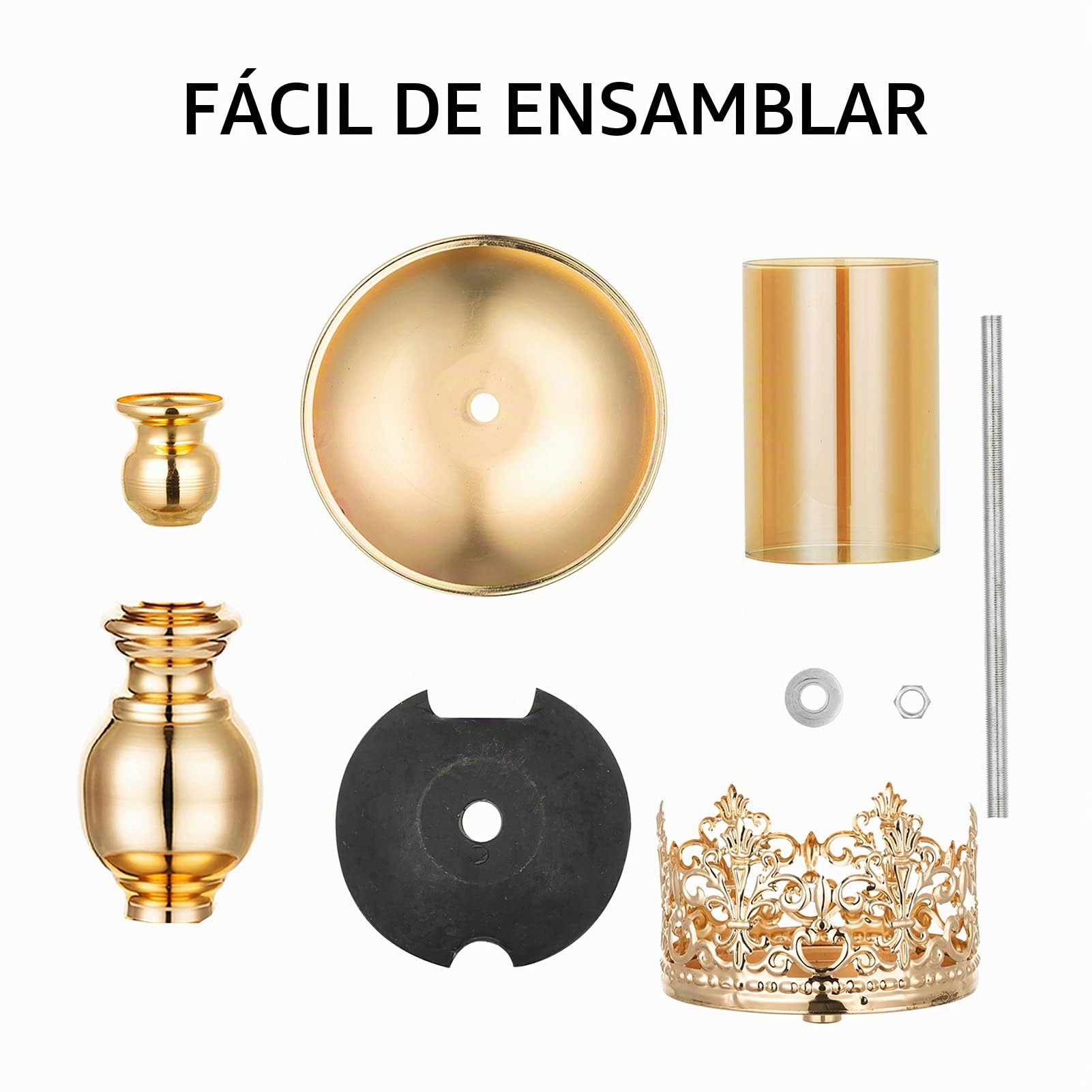 Candelabros de Pilar con Vidrio, Juego de 2 Candelabros Oro para Huracanes Regalos para la Decoración del Hogar, Candelabro para el Aniversario Bodas Centros Mesa para Fiestas Casa, Tamaño Pequeño