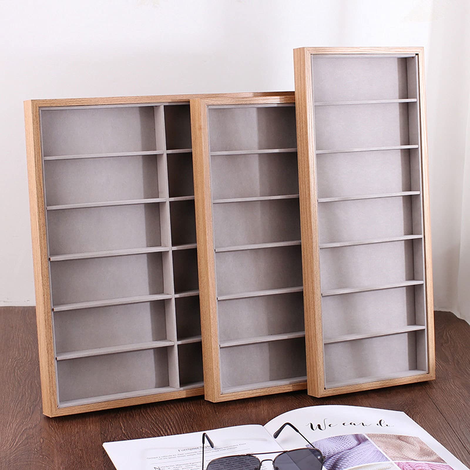 Espositore per Occhiali da Sole Supporto per occhiali in legno per occhiali da sole Supporto per display Supporto, Porta espositore in vetro, supporto per occhiali, confezione da 3 Per Esposizione Com