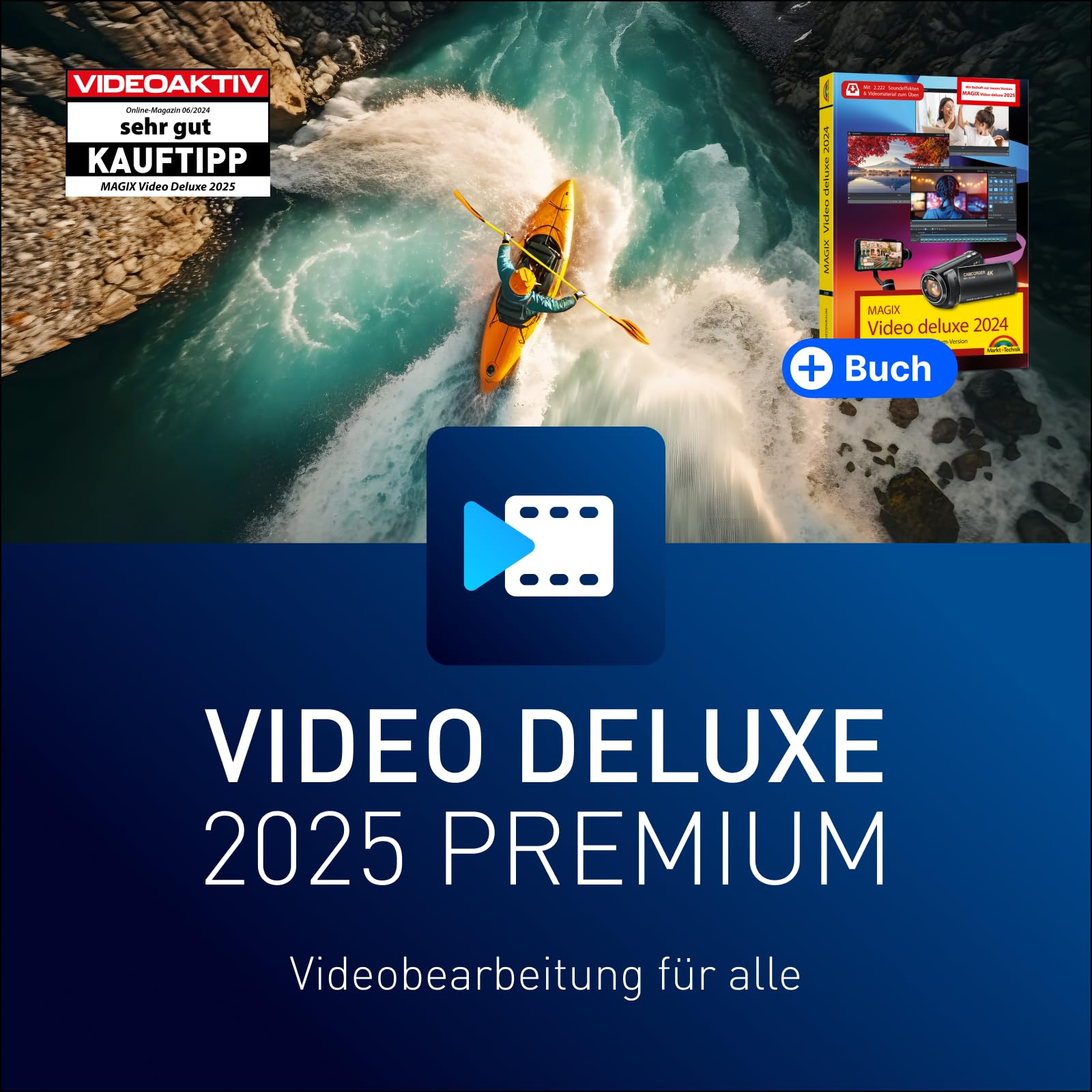 BUNDLE: MAGIX Video deluxe 2025 PREMIUM + BUCH - Videobearbeitung für alle | Videobearbeitungsprogramm | für Windows 10/11 PC | 1 PC-Volllizenz für 2 Geräte [dvd_rom,software_key_card]