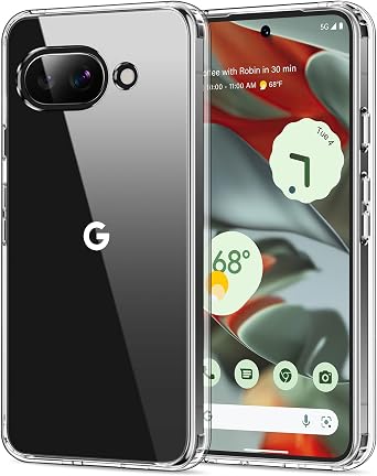 HOOMIL for Google Pixel 9A Case, Non-Yellowing, Drop Protection, Anti-Scratch, Transparent Hard Back Phone Cover - Crystal Clear