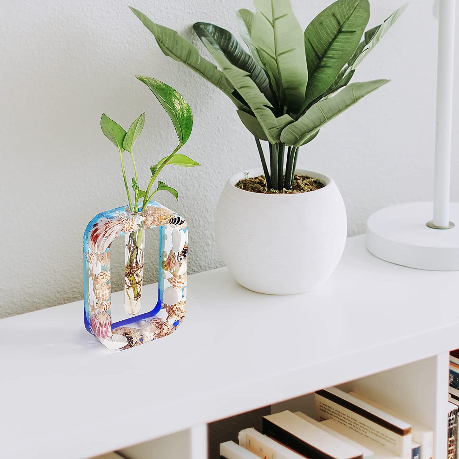 NOLAAI ARTOOL Rectangle Vase Resin Art Mold Decorative DIY Multiuse Plant vase With Propagation Station For Home Office Garden Décor Art and Craft Making Silicone Mold Epoxy Resin Art Mould 1pcs Test Tube (C85) 1
