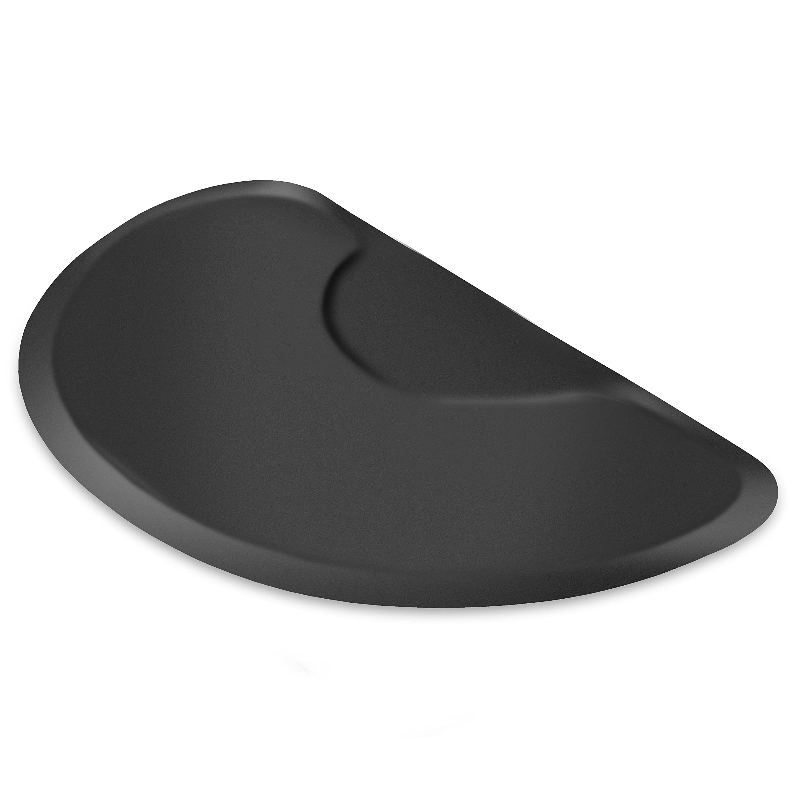 Saloniture 3 ft. x 4 ft. Salon & Barber Shop Chair Anti-Fatigue Mat - Black Semi Circle - 1 in. Thick — Amazon image 2