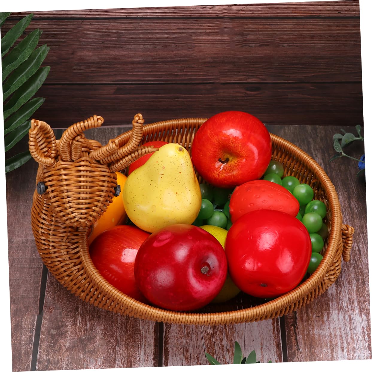 OUNONA 1Pc Hand Woven Bread Baking Basket Rattan Container for Home Bakery Baking Accessory for Artisan Bread and Sourdough Brown Color