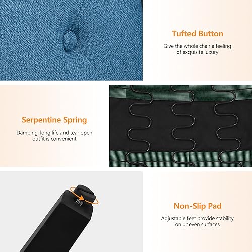 Miniatura 7 de FDW Sillas de comedor, sillas de cocina para sala de estar, sillas de comedor (juego de 2) sillas laterales para restaurante, hogar, cocina, sala de