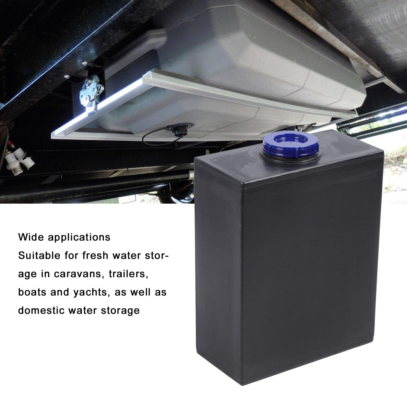 Keenso Shock 'Agua de 10, 5 galones resistente al tanque 'Agua, acumulacin de agua dulce para las fugas para vehculos, barcos