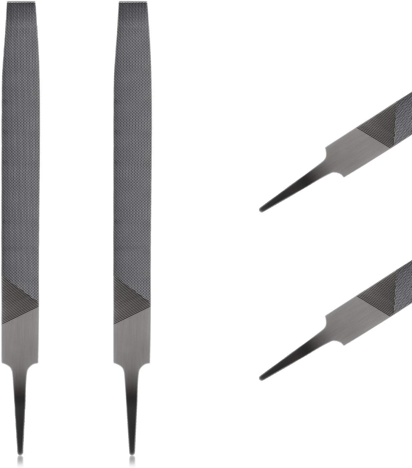 Honoson2 Pieces Rectangular Cut Axe File Mill Smooth Cut File Carded Hardened Steel File Flat for Sharpening Dull, Blunt or Tired Edges