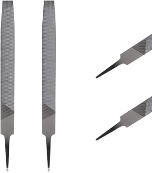 2 Pack Rectangular Cut Axe File, Mill Smooth Cut File Carded, Hardened Steel Flat Suitable for Sharpening Dull, Blunt or Tired Edges