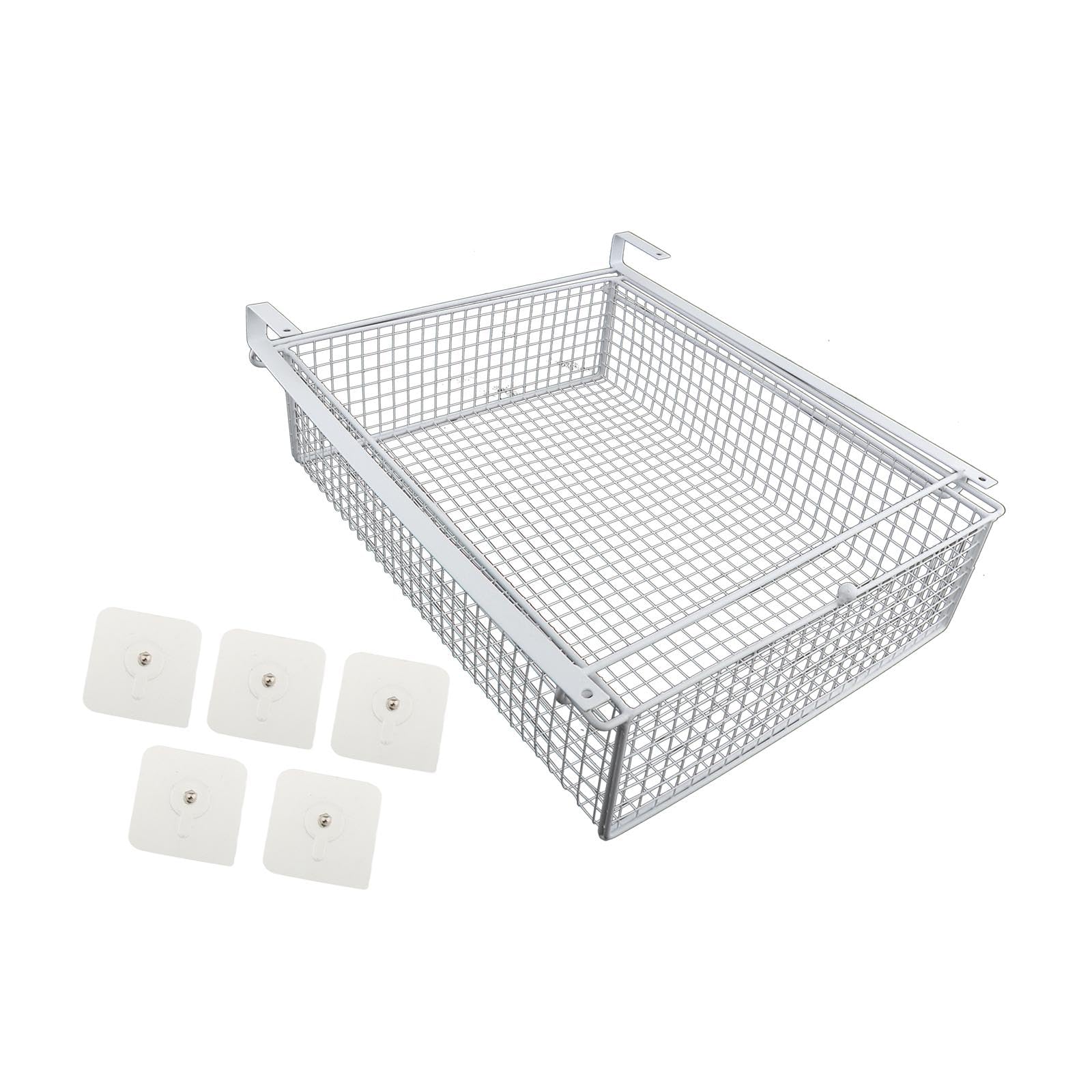 Panier de rangement sous bureau blanc étagère suspendue gain de place
