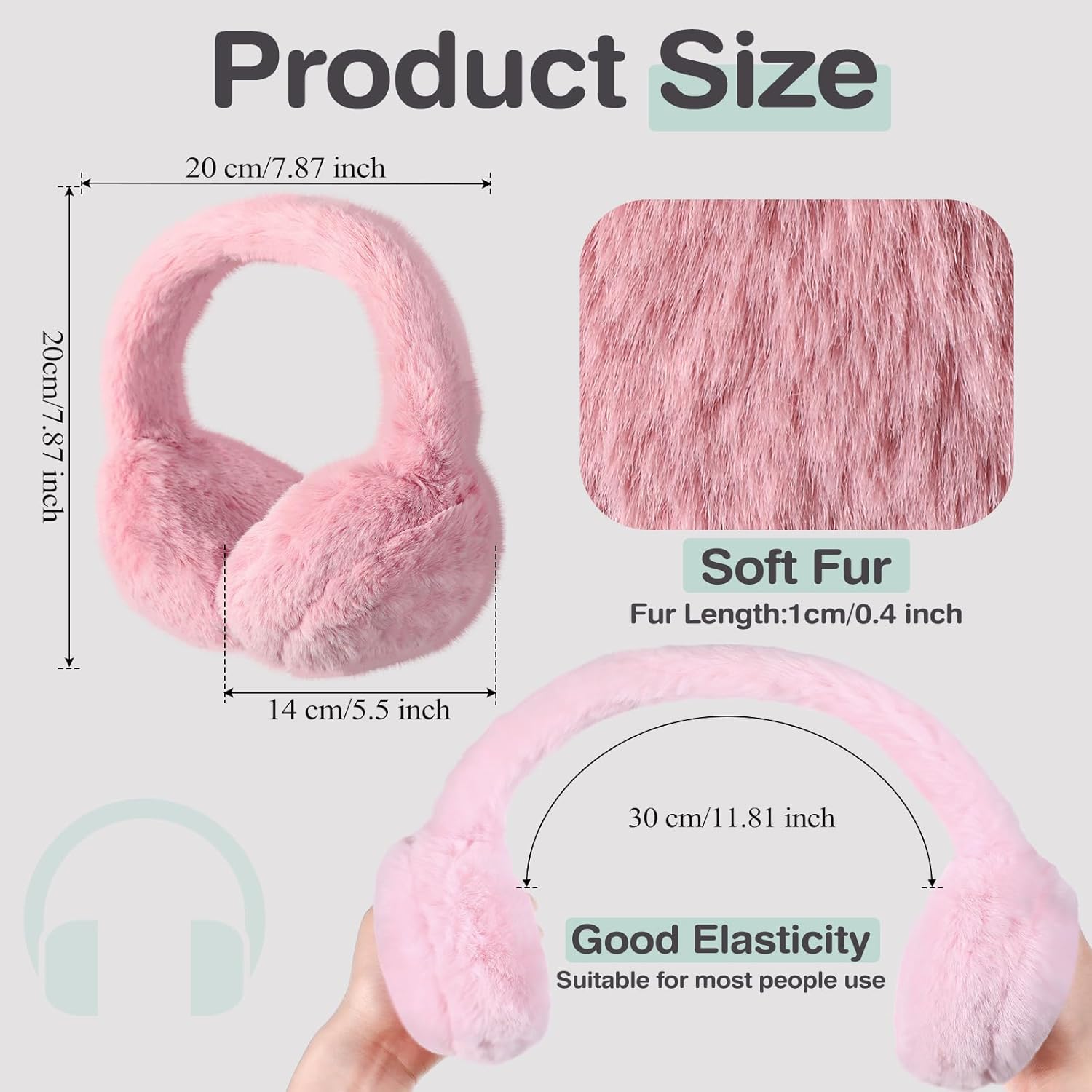 Toulite 6 Pcs Women Ear Muffs Winter Warm Ear Muffs for Women Fluffy Cute Ear Warmer Foldable Faux Fur Ear Cover for Indoor Outdoor - Image 2