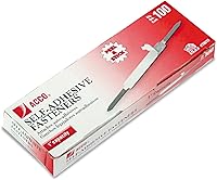 ACCO Brands Economy Self-Adhesive Fasteners 1" Capacity 100/Box (70010) - Durable File Folder Binders