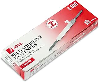 ACCO Brands Economy Self-Adhesive Fasteners 1" Capacity 100/Box (70010) - Durable File Folder Binders