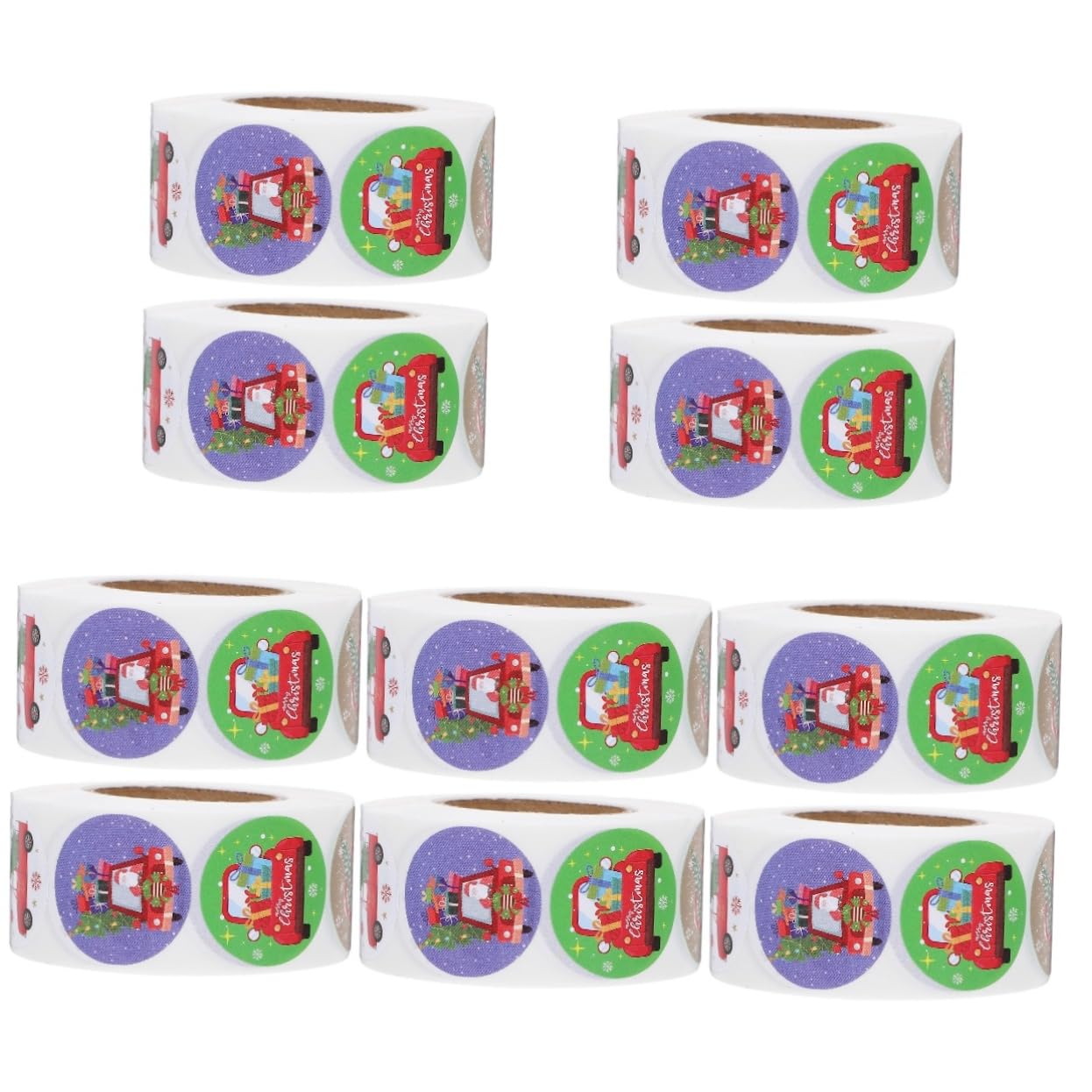 Operitacx 15rotoli Adesivi Decorativi Natalizi Di Sticker Per Chiusura Regali Etichette Versatili Per Pacchetti Buste e Scatole Facili Da Usare e Personalizzare Design Leggero e Portatile