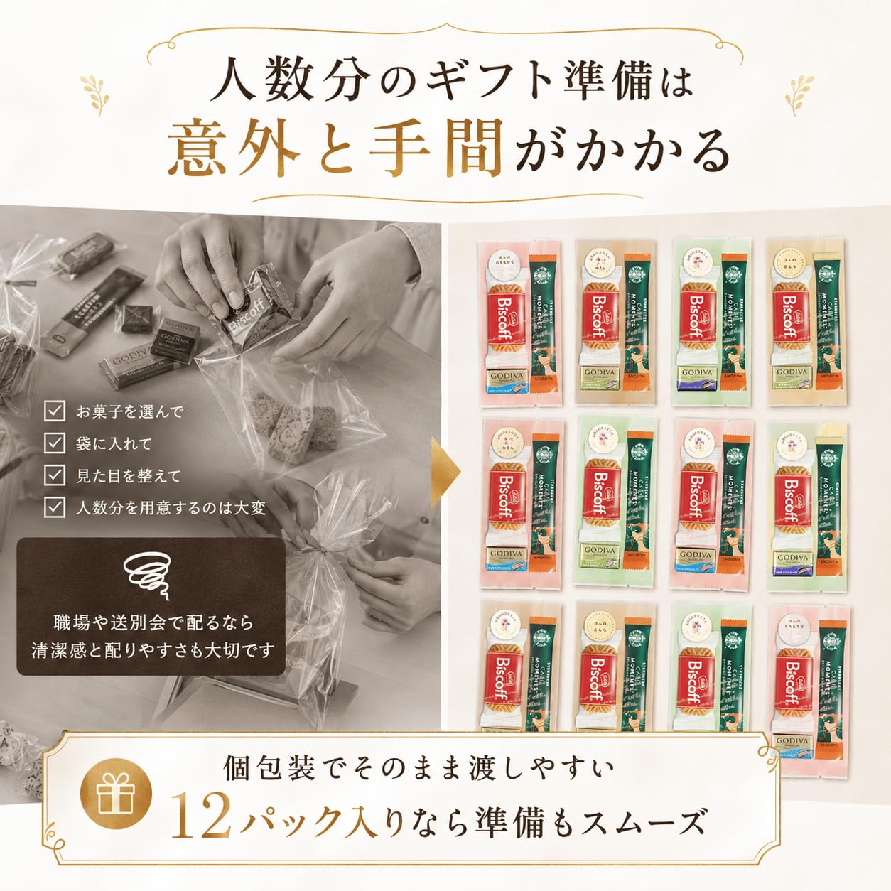 【専用】⑱送別プチギフト　32袋　GODIVA♡スタバ♡お世話になりました Amazon | 【お世話になりましたシール付き】スタバGODIVAプチギフト 12