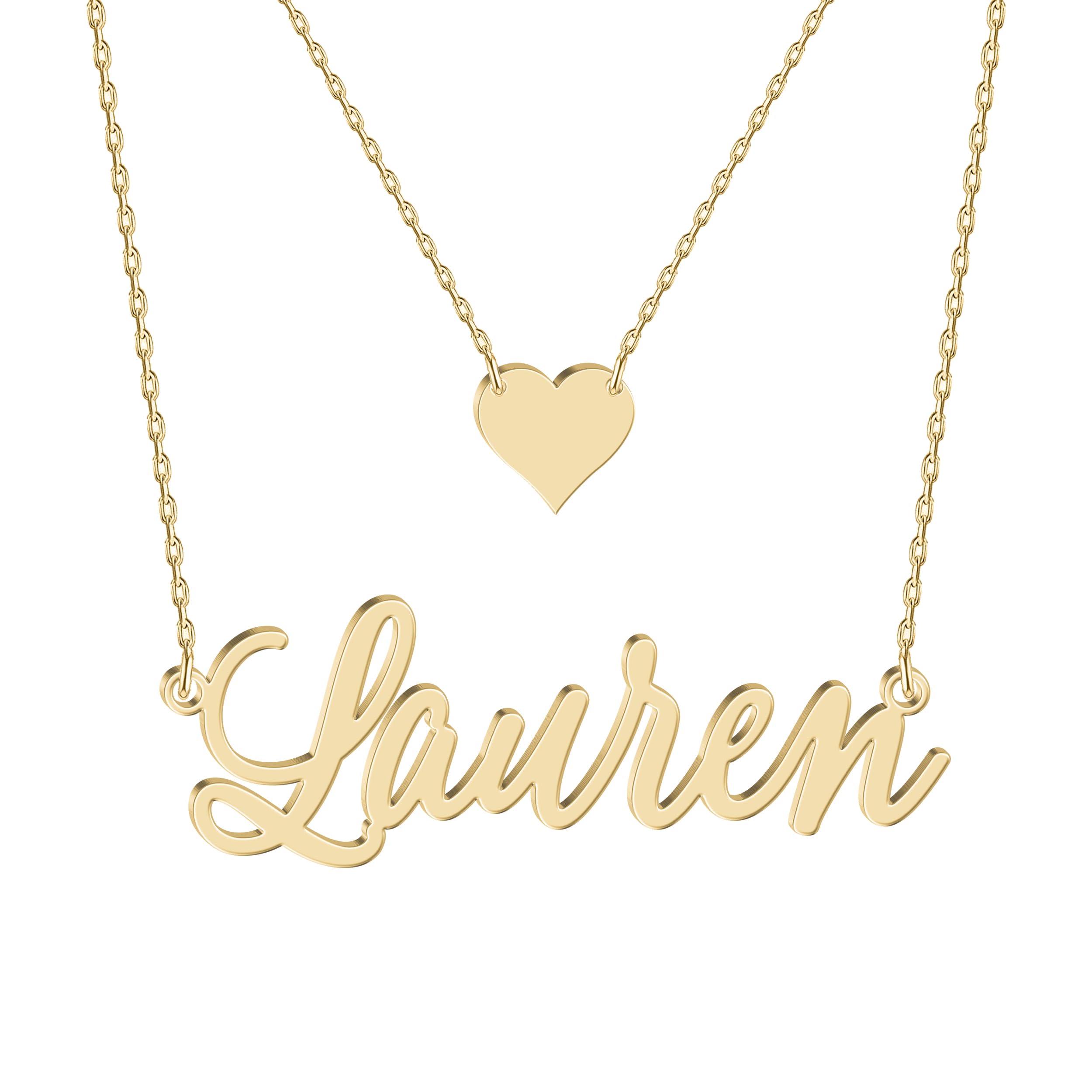Custom Name Necklace - 925 Sterling Silver &amp; 316 Stainless Steel, 14 Fonts &amp; Multi-Language Options, 4 Colors, 5 Chain Styles, Personalized Gift with Premium Box