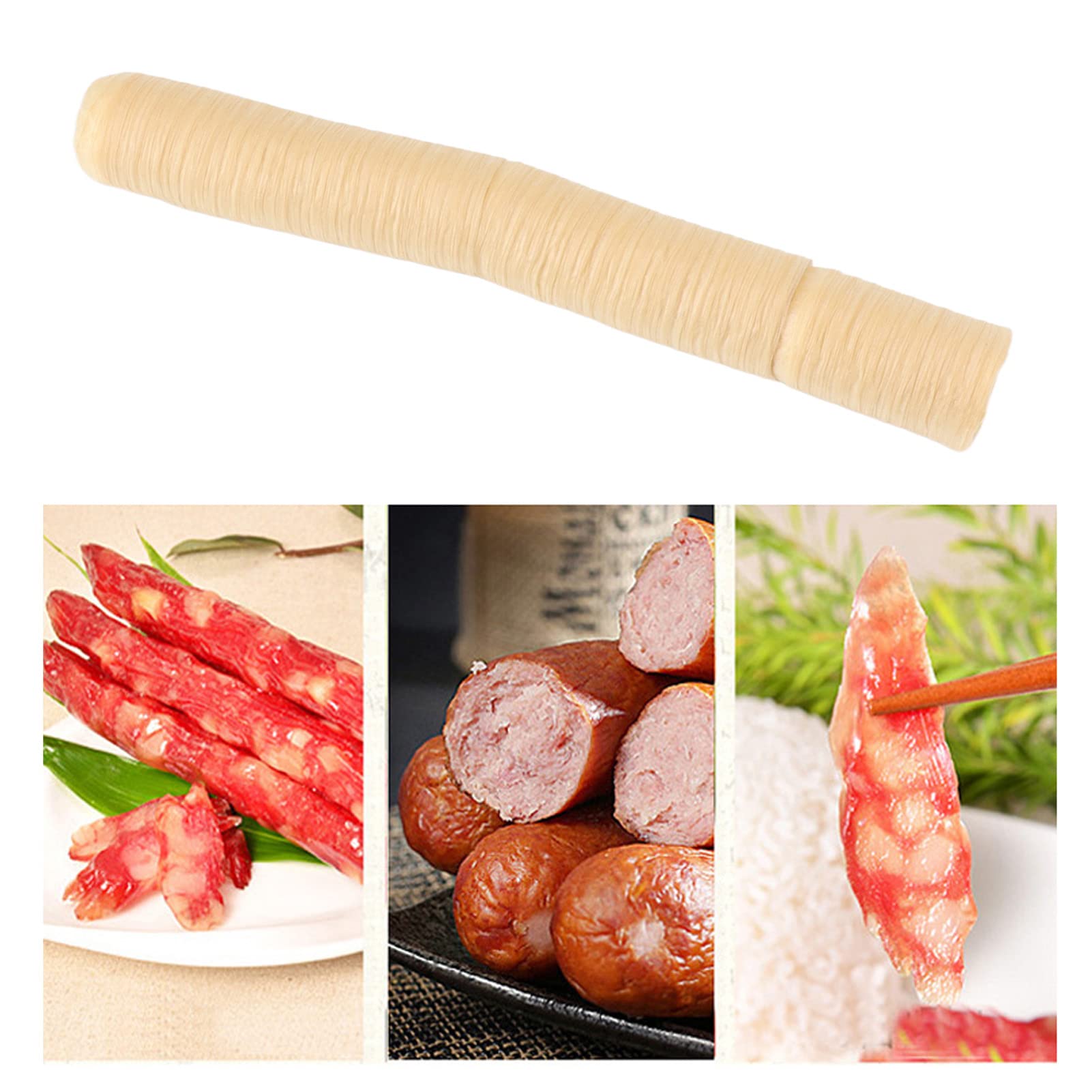 Tripa De Colágeno Comestible Para Salchicha Ahumada Tubo De Tripa De Salchicha De Cerdo Seco
