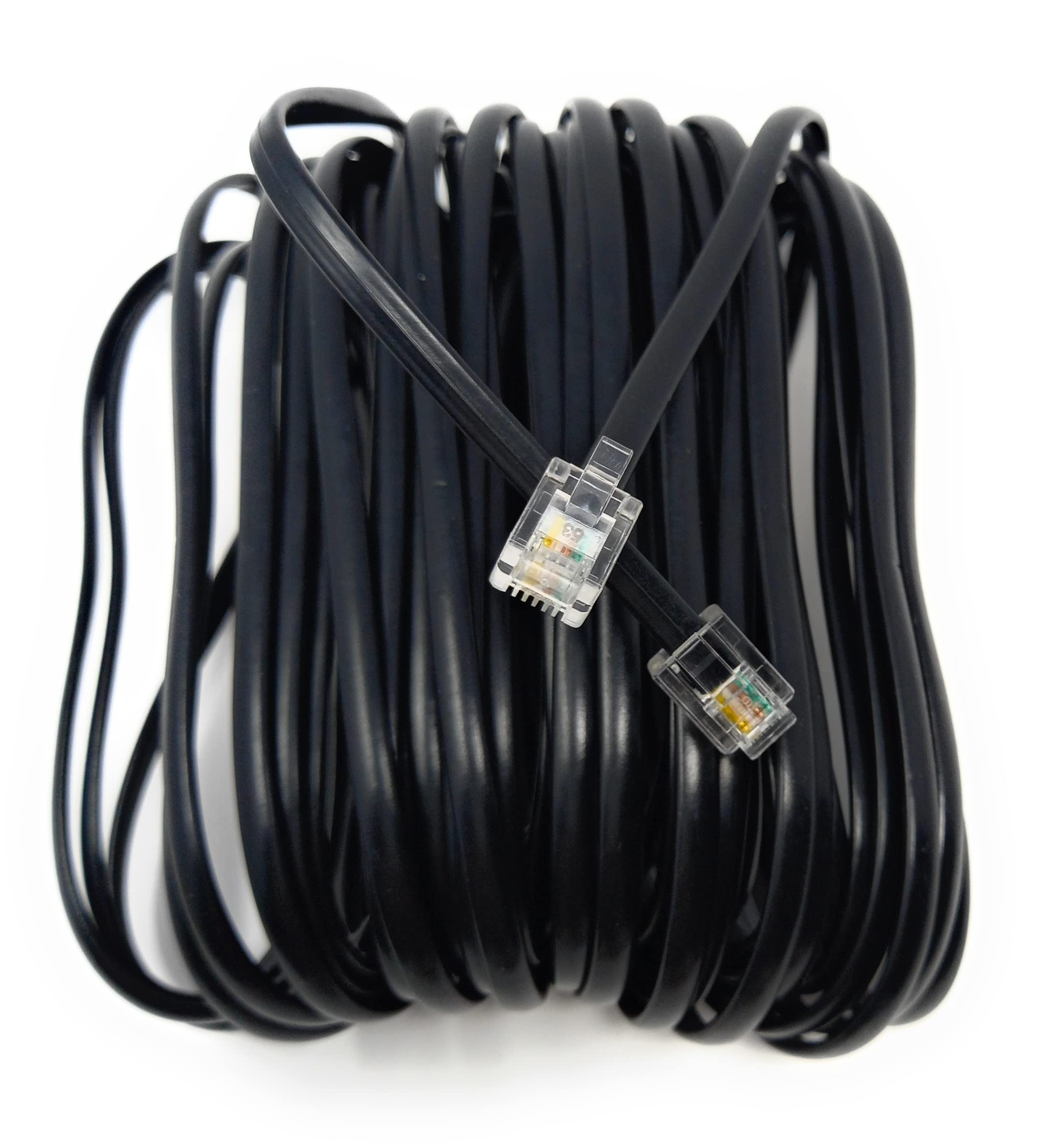 DRUT 10m RJ11 to RJ11 Telephone Landline Cable ADSL (6P4C) Flat Lead High Speed BT Internet Broadband Male to Male Router - Image 4