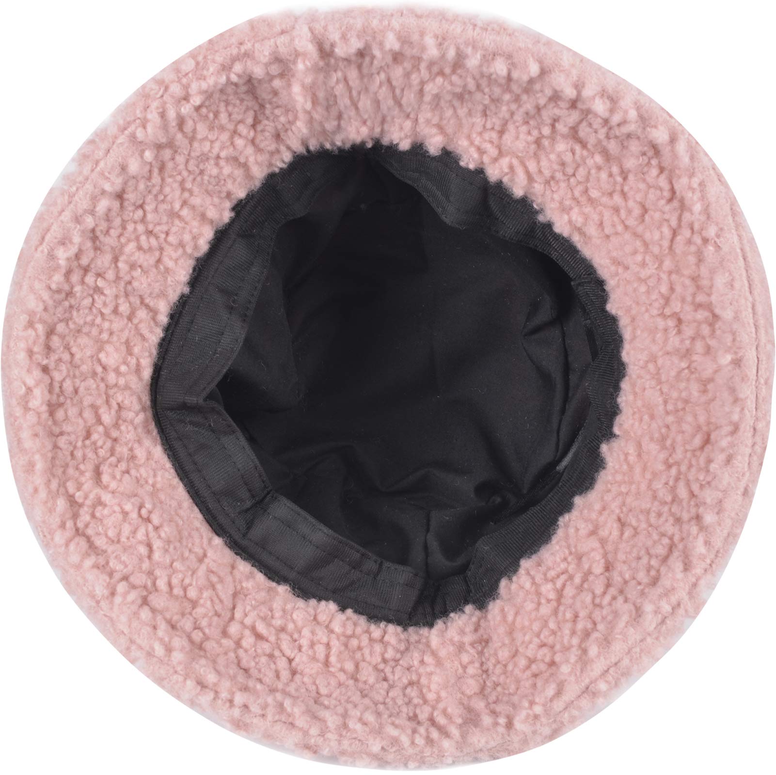 ChezAbbey Faux Fur Bucket Hat, Fuzzy Furry Winter Warm Fisherman Cap, Fluffy Teddy Sherpa Clothe Hats for Women Men Girls