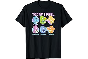 Vintage Rainbow Neon Care Bear Emotions Box Ups T-Shirt