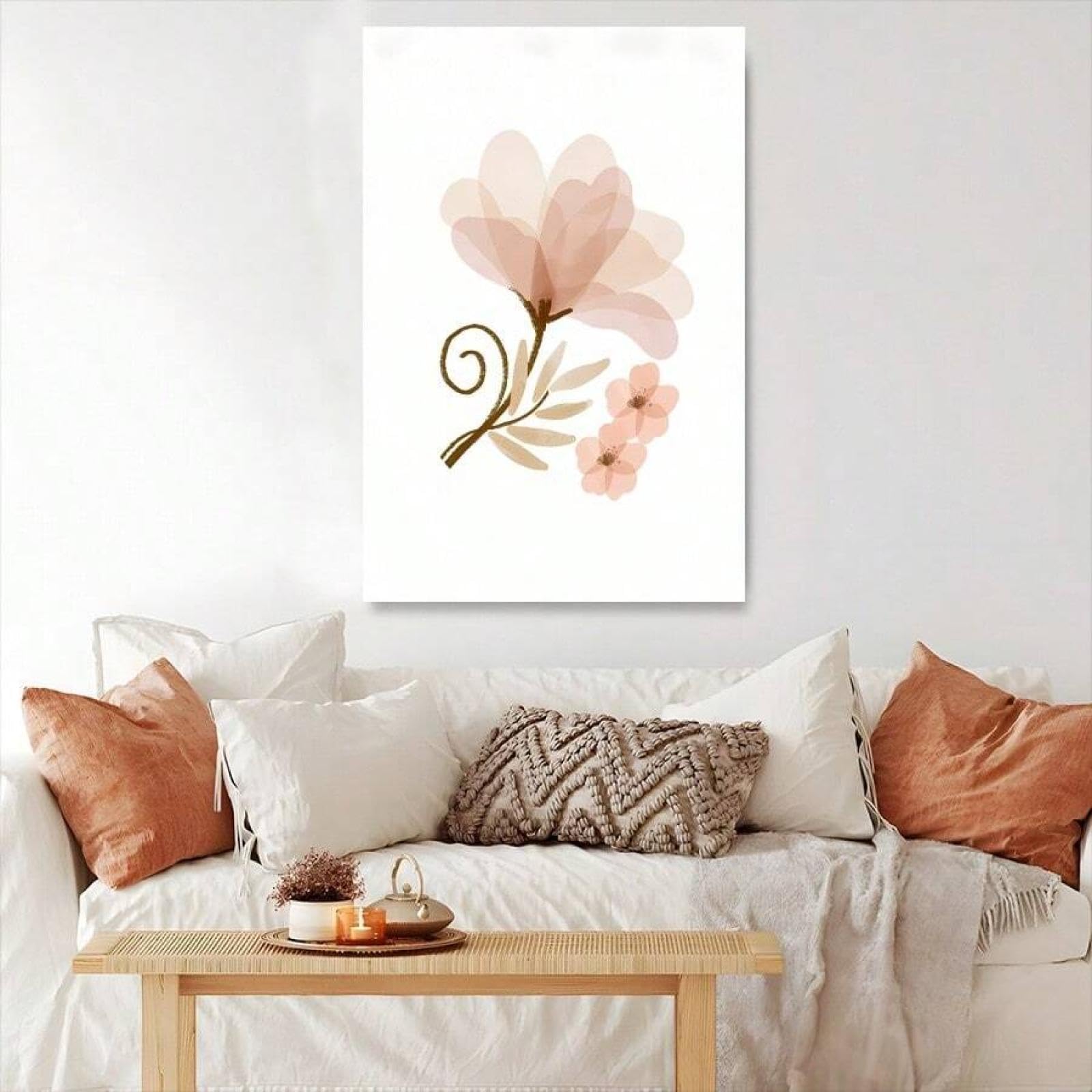Póster de lienzo texturizado con diseño de mariposas para pared de guardería, pintura de flores, decoración de pared para dormitorio y sala de estar, carteles e impresiones de 80 x 120 cm sin marco
