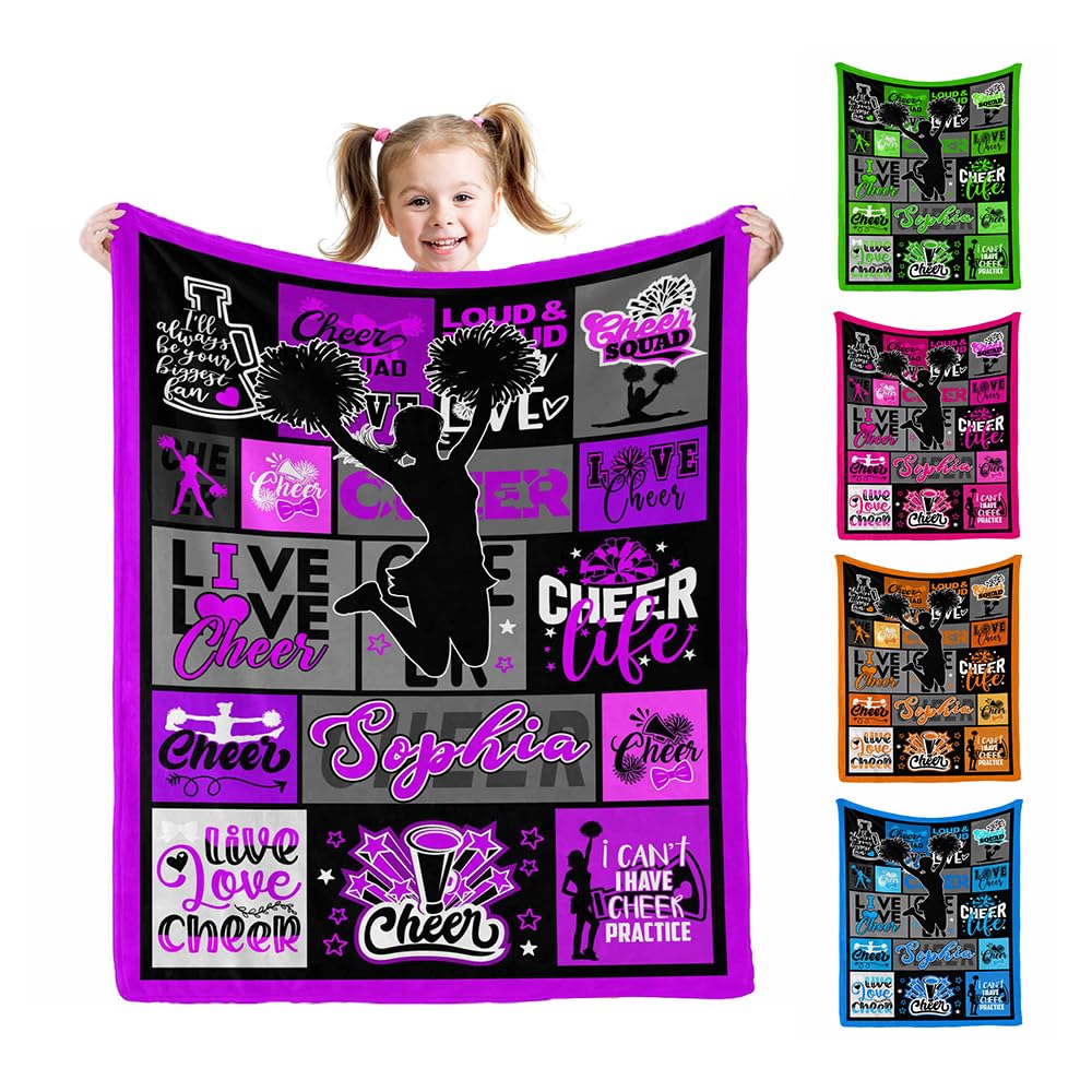 AOFUN Personalized Blankets with Name for Girls Print Blanket Flannel Personalized Gifts for Girl Daughter Mom Grandma Super Soft Throws and Blankets Birthday Gift, 40x30inch, Style 14
