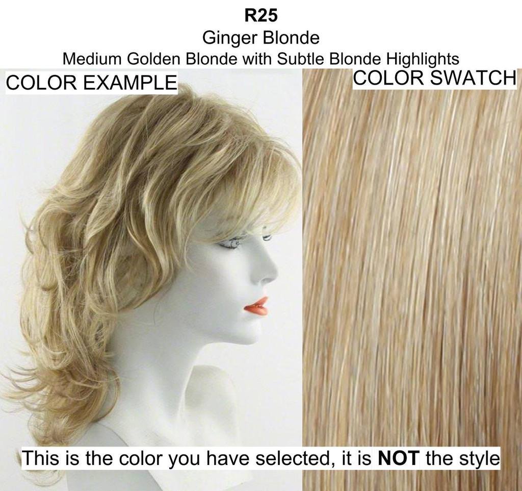 Bundle - 5 items: Tress by Raquel Welch Wig, Christy's Wigs Q & A Booklet, Wig Shampoo, Wig Cap & Wide Tooth Comb (Color Selected: R25)