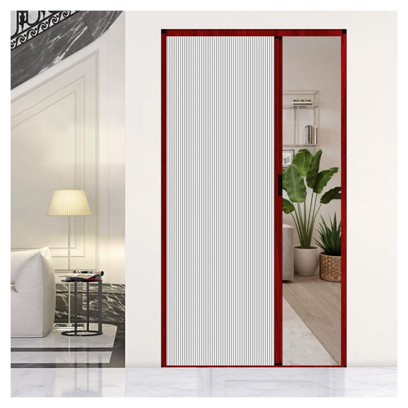 Hpfhsj White Honeycomb Folding Door No-Drilling Interior Accordion Door，Cellular Fabric Retractable Space-Saving，For Kitchen(,24X80in)