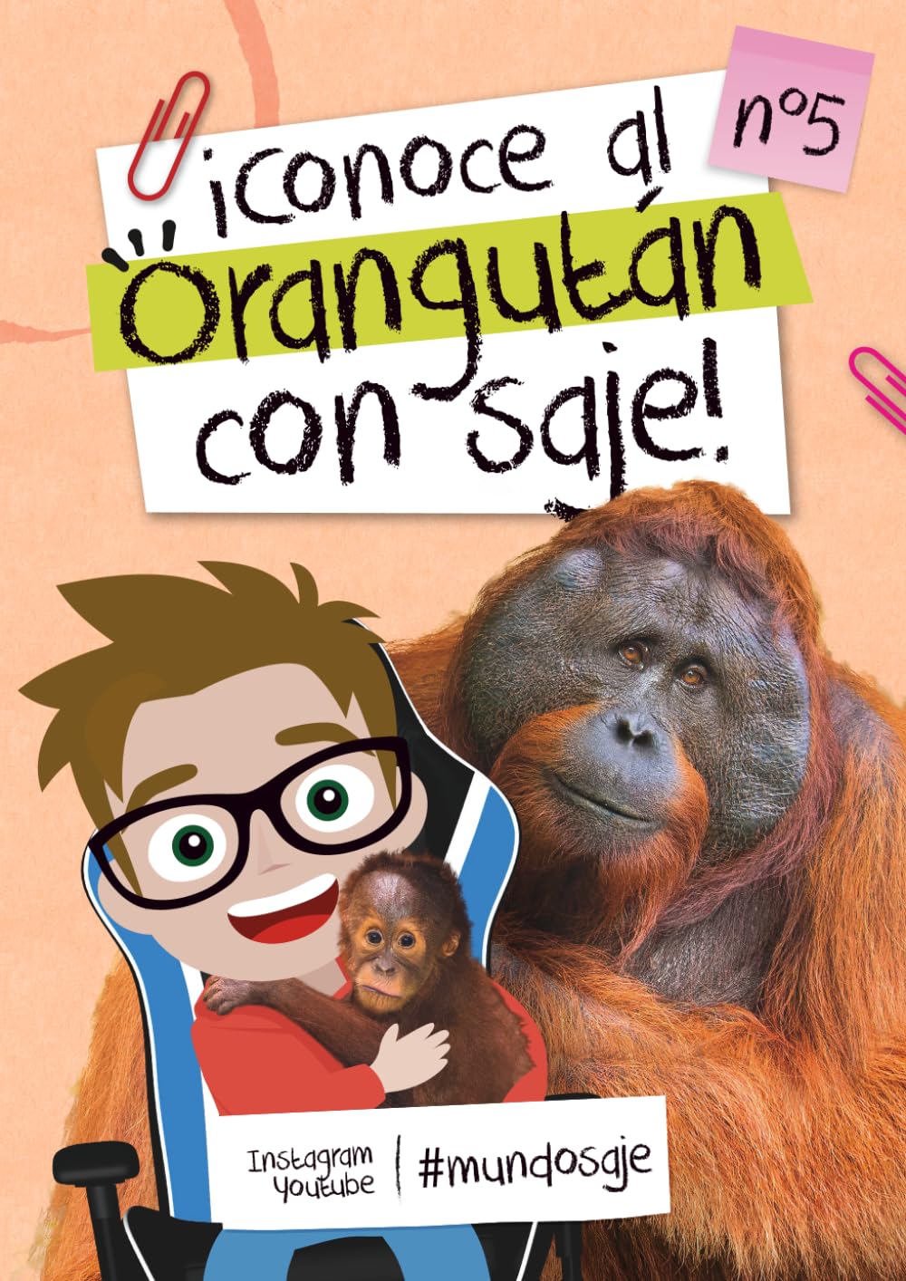 Conoce al orangután con Saje: Revista infantil sobre animales