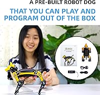 Vista 5 de Petoi Programmable Robot Dog Bittle X V2 Alloy Servo (Pre-Assembled) Coding Smart Robot Dog Kit, Voice Controlled, Quadruped Interactive Robot for