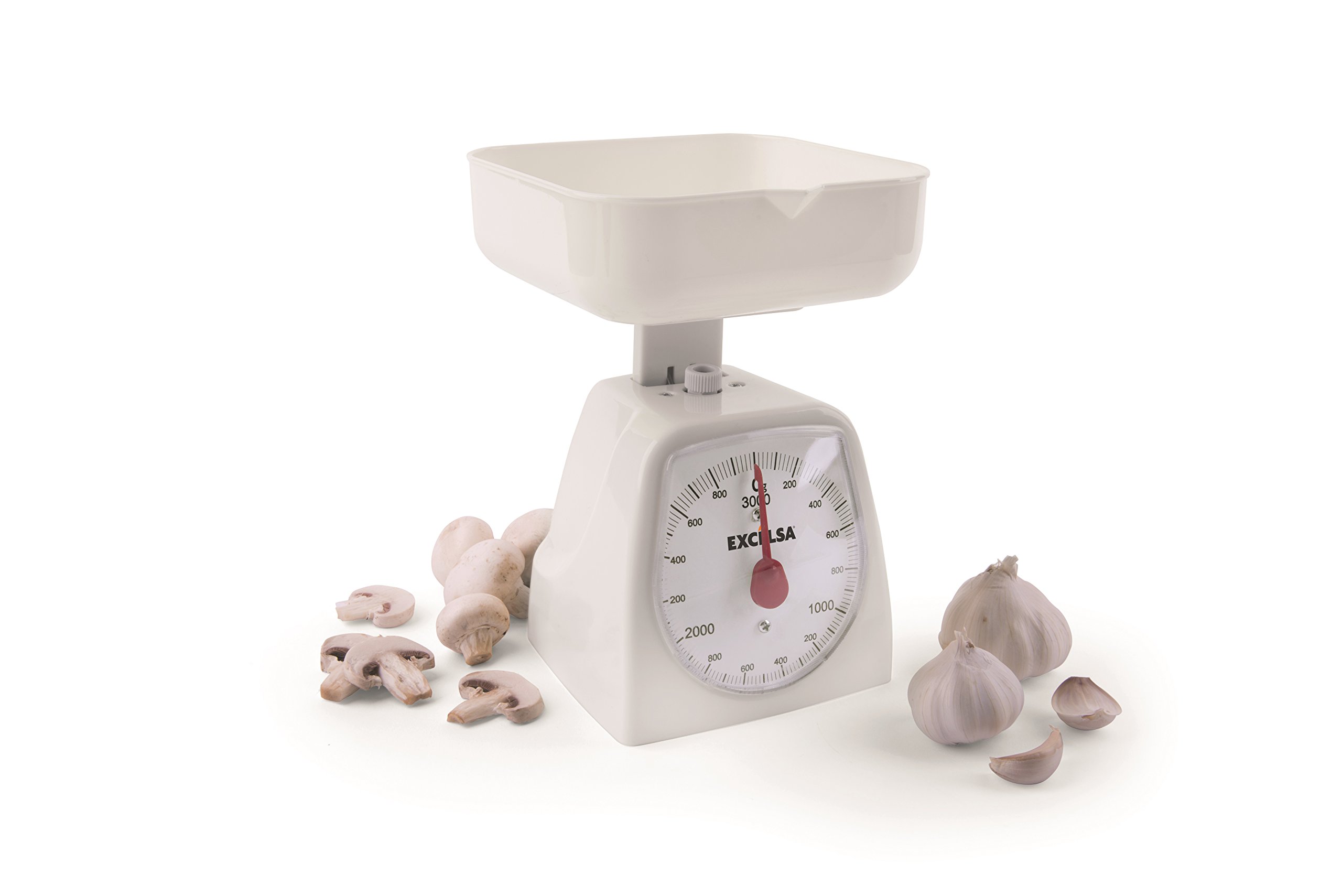 Excelsa Colors Bilancia Meccanica 3 kg ABS Bianco 15x14x18 cm