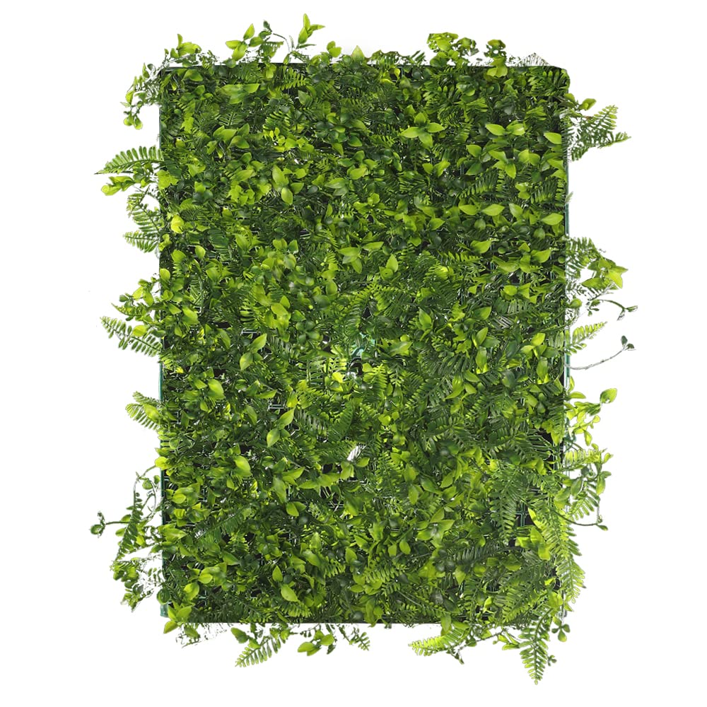 YAHOME Pack of 4 Artificial Verticle Wall Pannels Faux Hedges Plant ivy Leaf Wall Pannels for Indoor and Outdoor Use Boxwood Hedge Set Used As Fence Privacy Screen Wall Backdrop