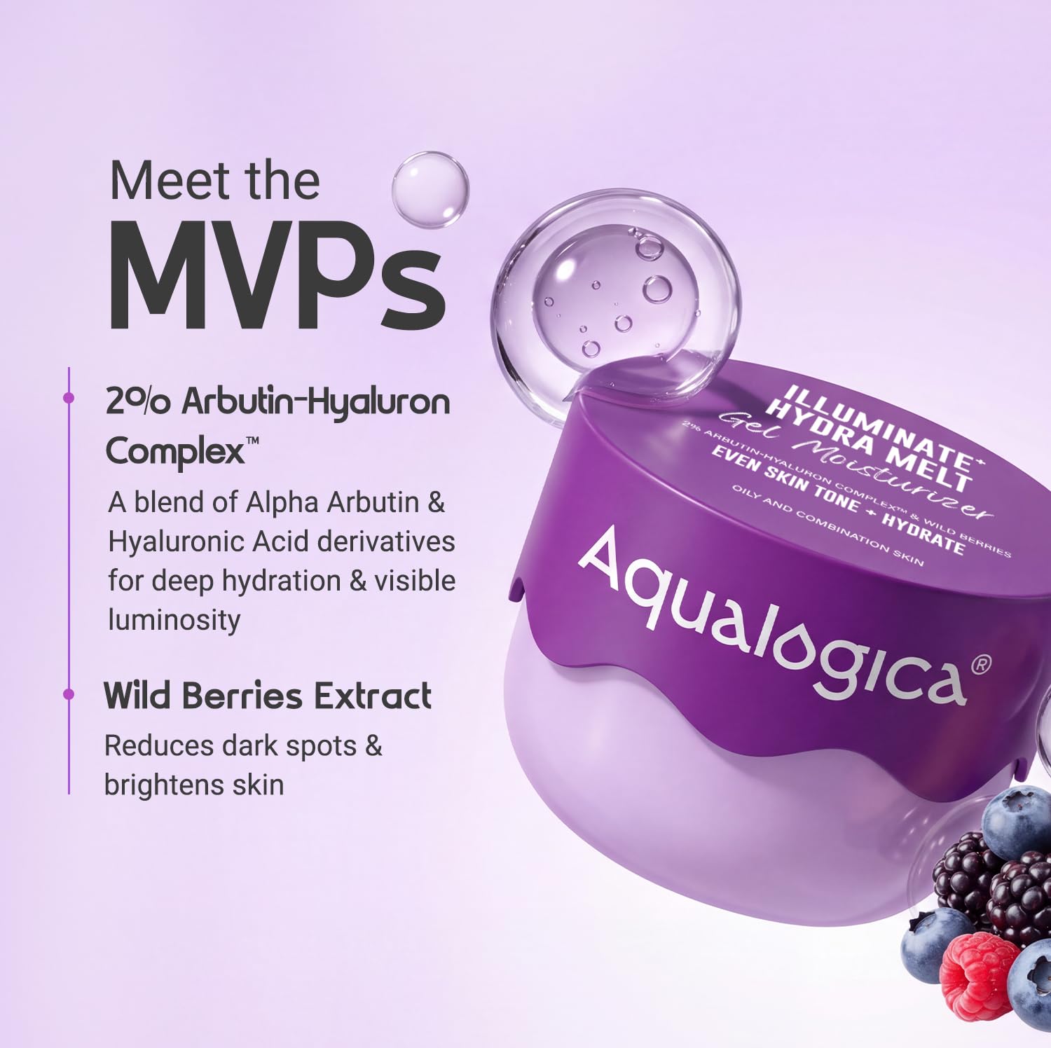 Aqualogica Illuminate + Hydra Melt Gel Moisturizer - 200 g | Water-light Gel Moisturizer | 24 Hour Hydration | Evens Out Skin Tone | Makes Skin Luminous | For Oily to Combination Skin 3