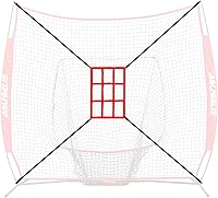 Vista 2 de Zona de ataque ajustable para red de béisbol, práctica de lanzar y golpear con precisión, para redes de 6 x 6, 7 x 7 o 8 x 8 pies