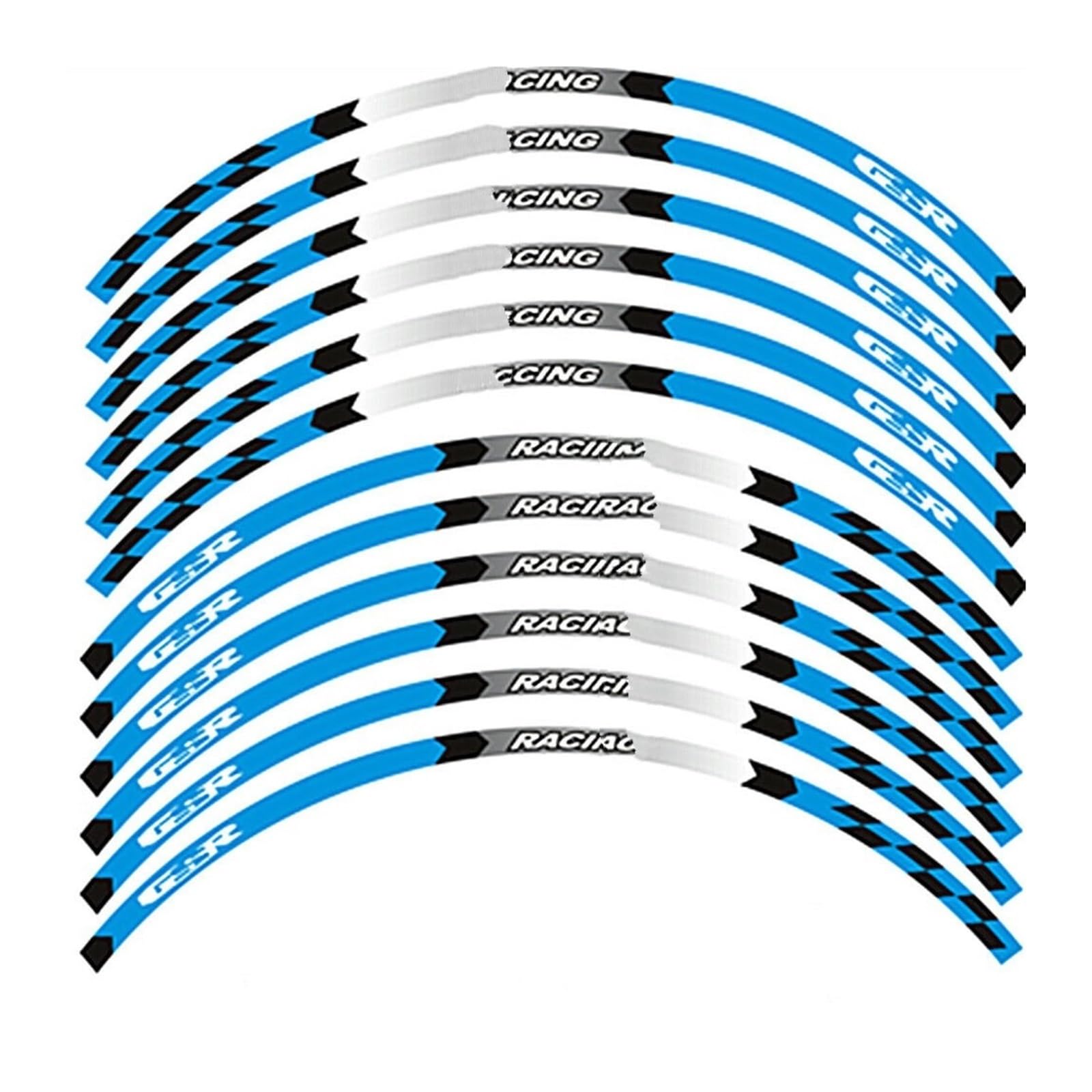 Hub Decals Rim for S&uzuki GSR400 GSR600 GSR750 for GSR 400 for 600 for 750 Motorcycle 17inch Wheel Sticker Decal Reflective Rim Stripe Tape(Blue)